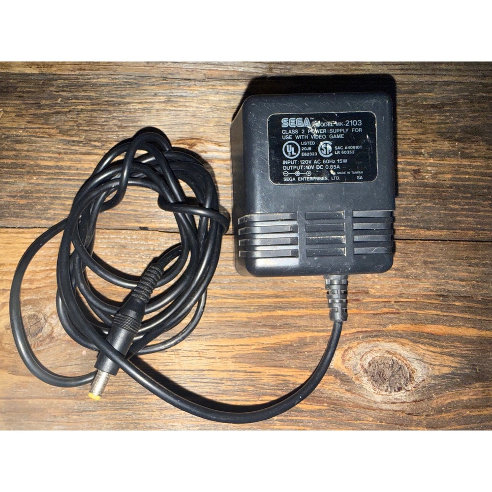 VTG 90s Sega Power Supply MK-2103 AC Adapter Genesis Game Gear Black 10V 0.85A